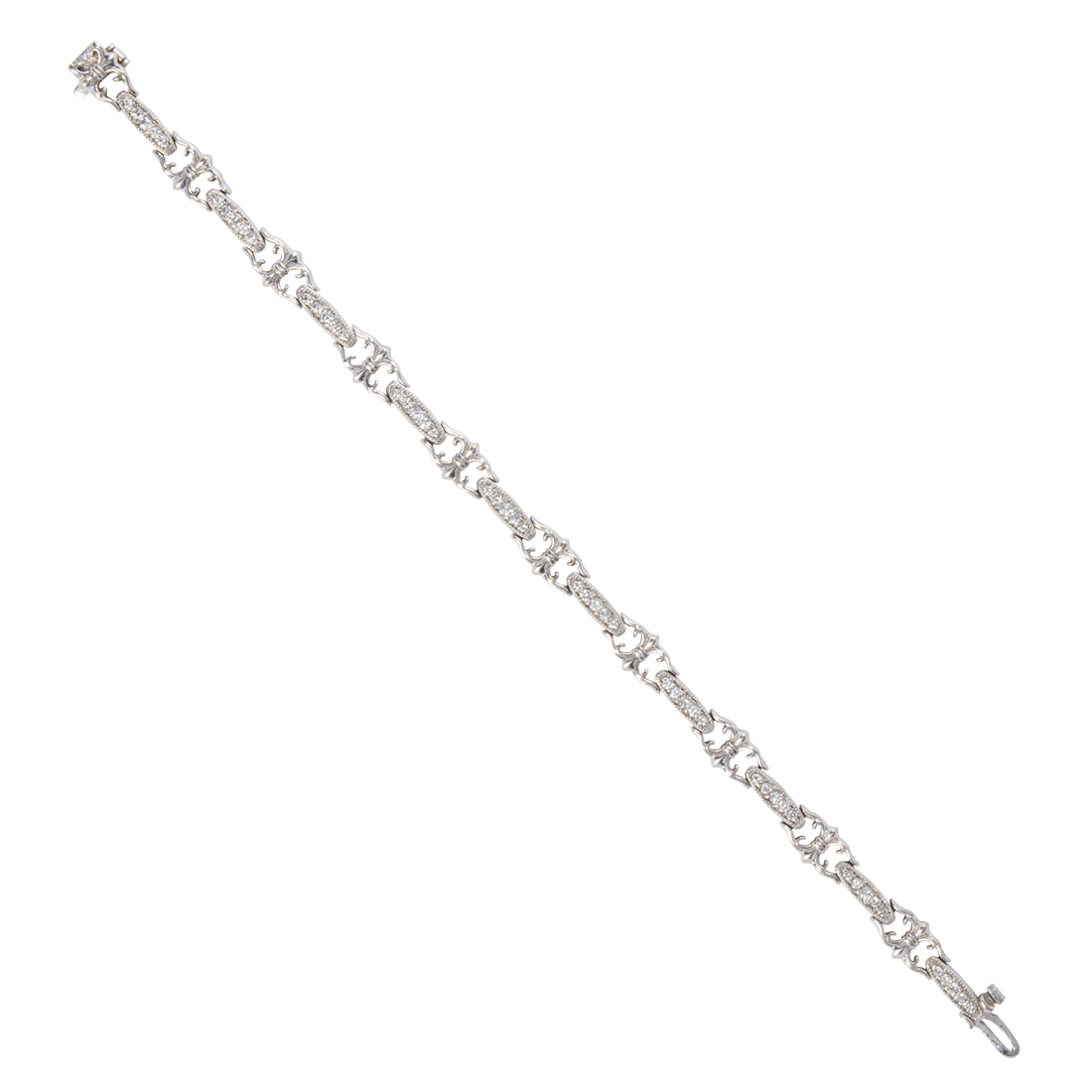 A DIAMOND AND 14K WHITE GOLD BRACELET 3ce22b