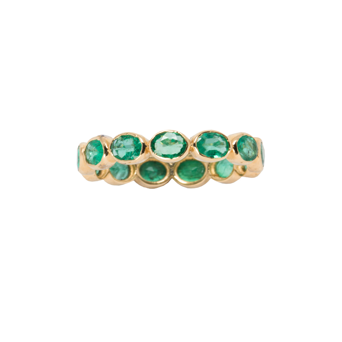 AN EMERALD AND 18K GOLD RING An 3ce259