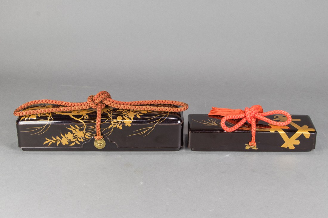  LOT OF 2 JAPANESE GILT LACQUERED 3ce28f