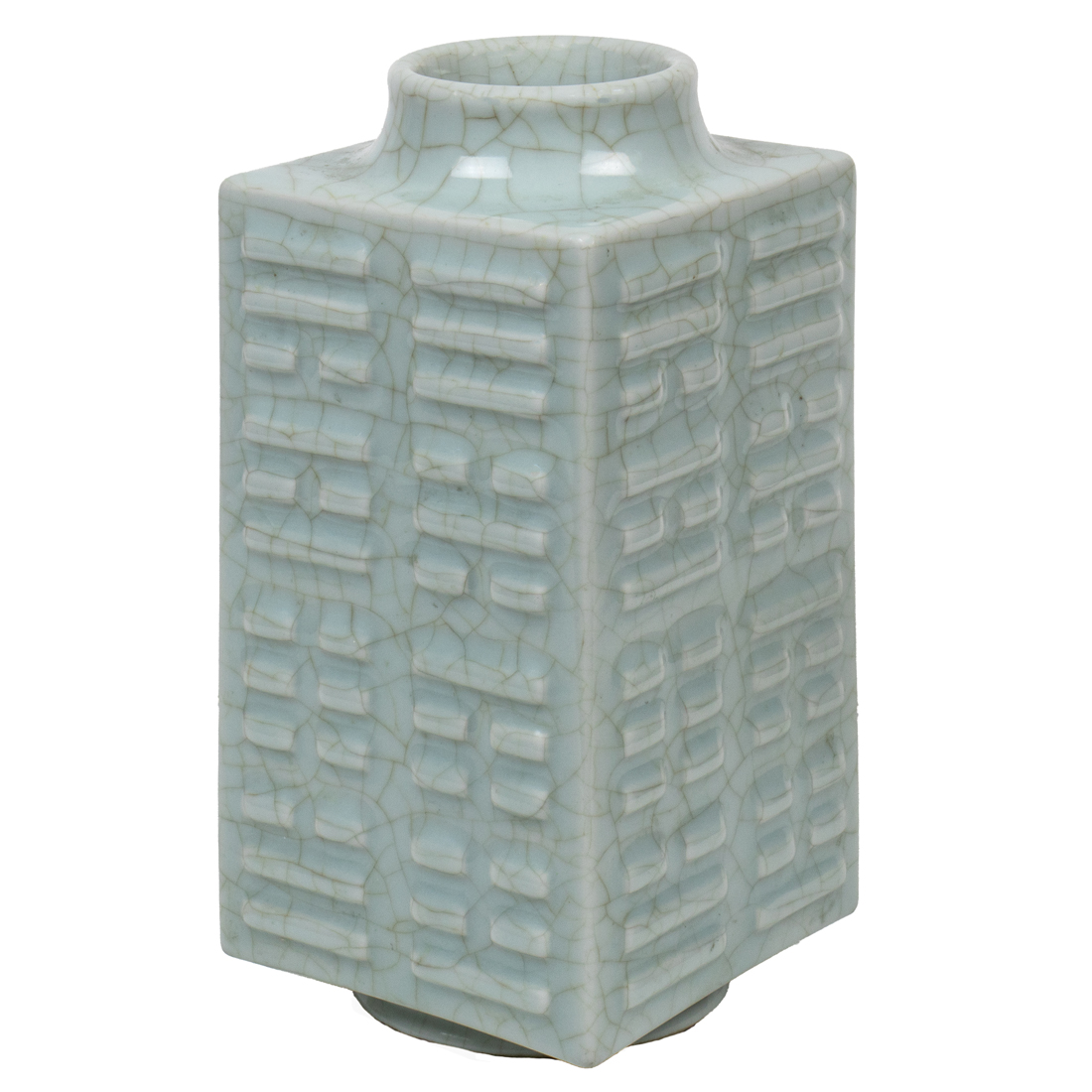 CHINESE CELADON GLAZED CRACKLED