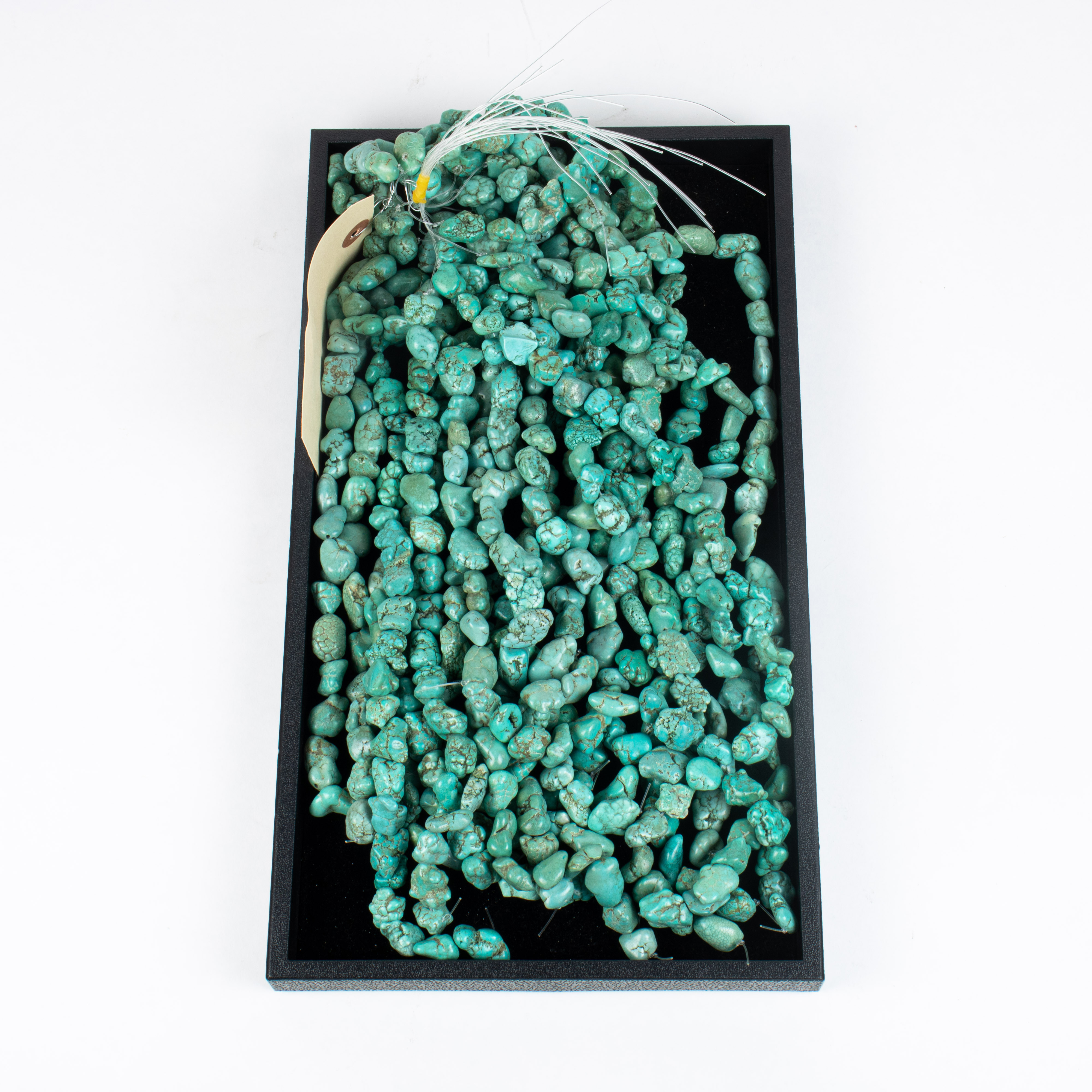 NINETEEN STRANDS OF TURQUOISE BEADS 3ce384