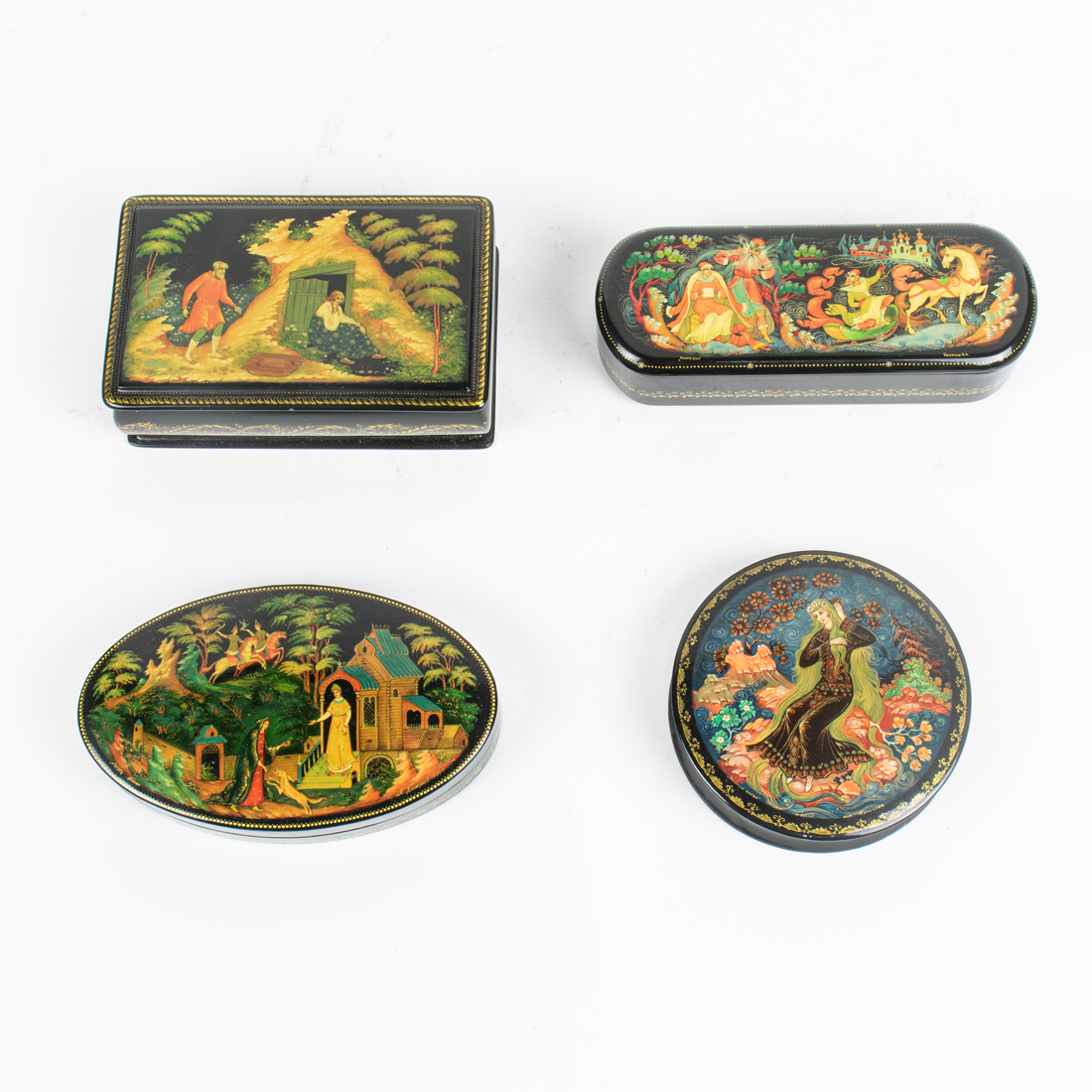 A GROUP OF FOUR RUSSIAN LACQUER 3ce393