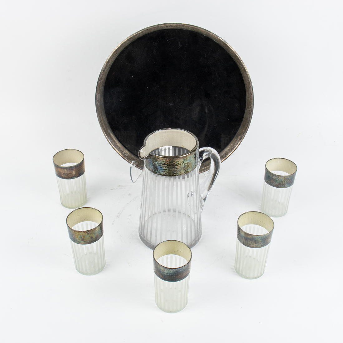 A GORHAM STERLING RIMMED TRAY AND 3ce3bc