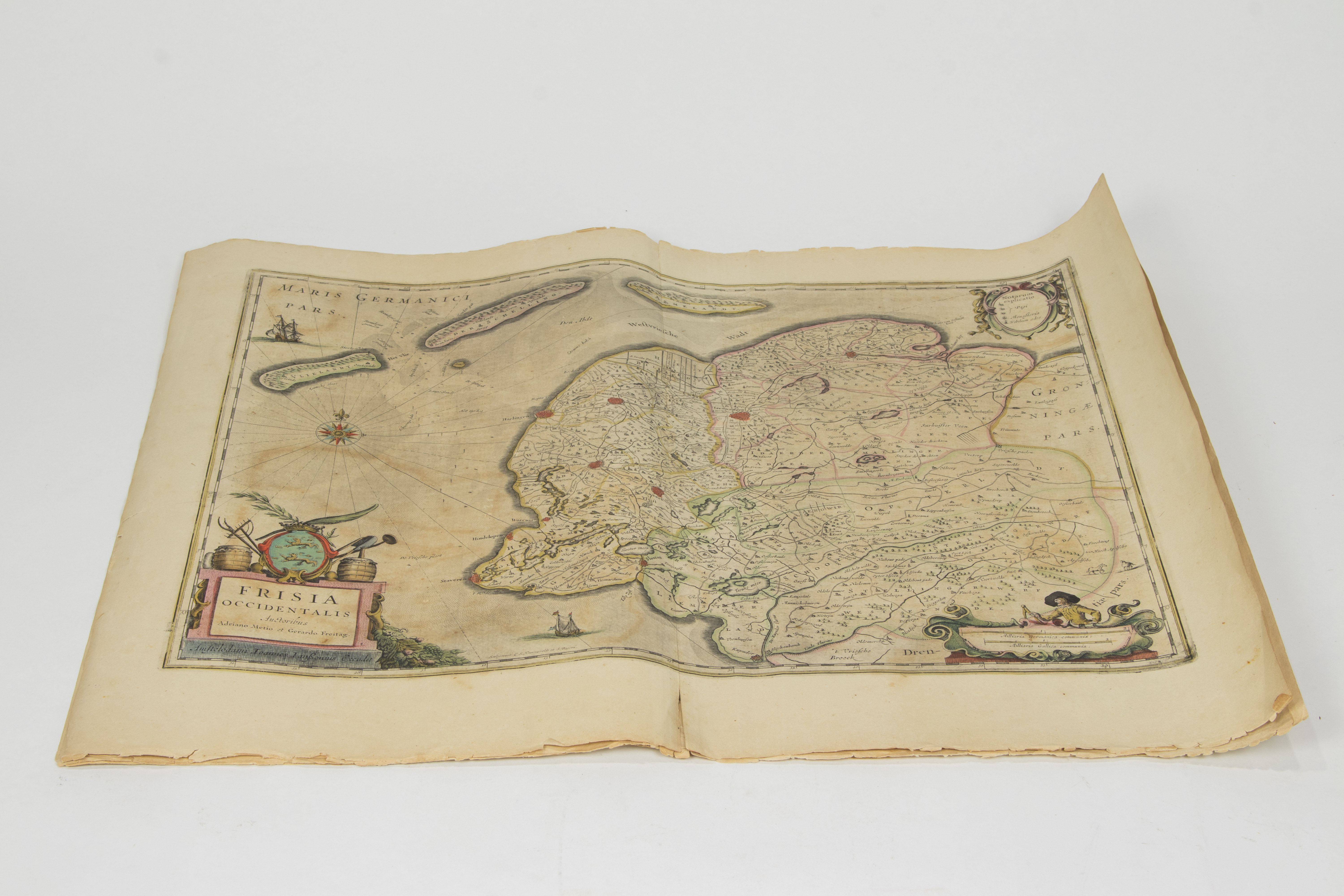 THREE ANTIQUE UNFRAMED MAPS OF 3ce3d0