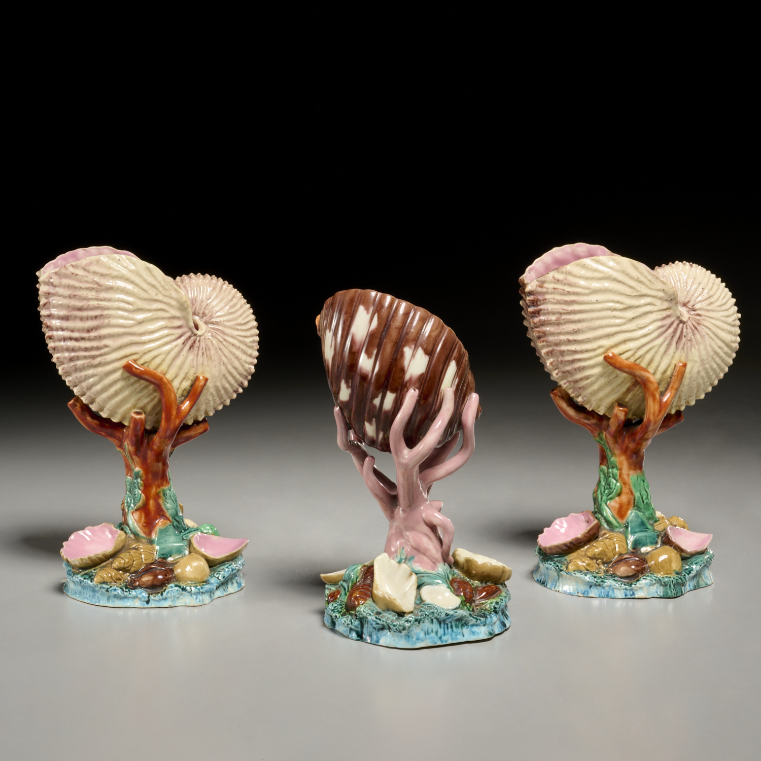 ROYAL WORCESTER MAJOLICA NAUTILUS