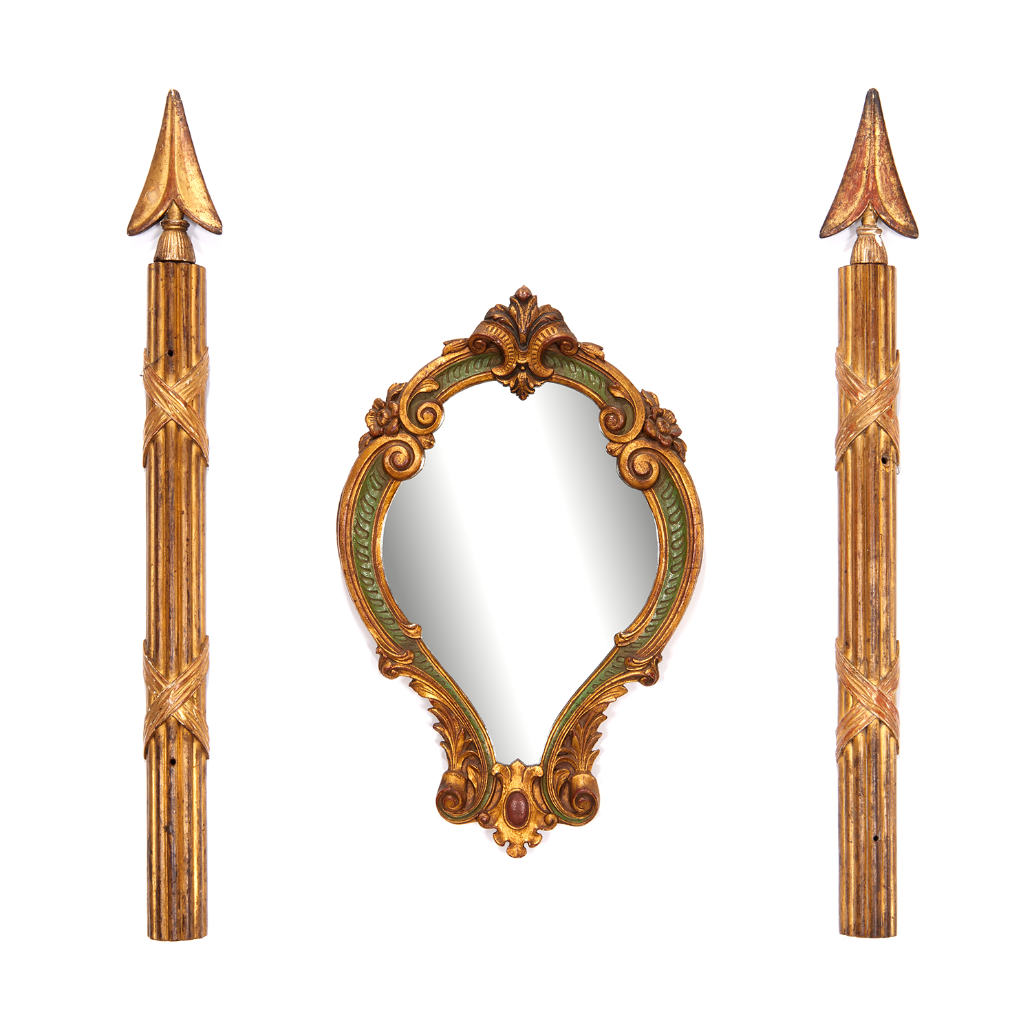 ITALIAN GILTWOOD MIRROR AND WALL