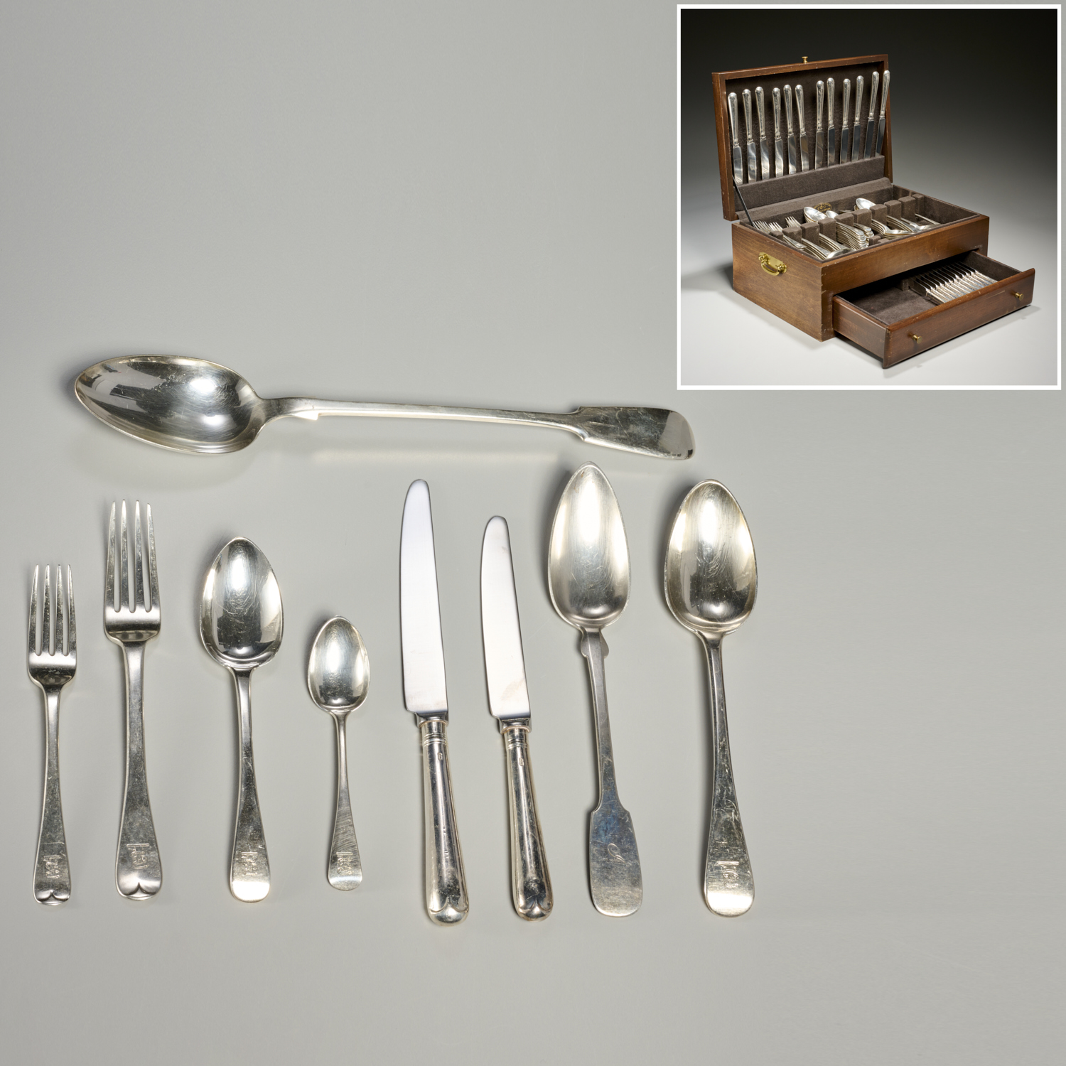 (87) PIECE ASSEMBLED ENGLISH STERLING