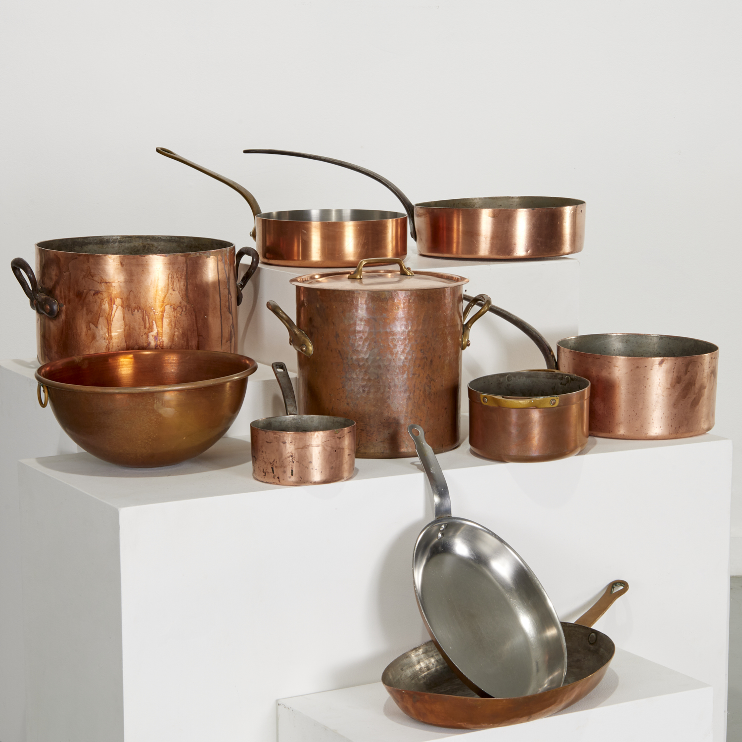 ANTIQUE COPPER COOKWARE COLLECTION  3ce611