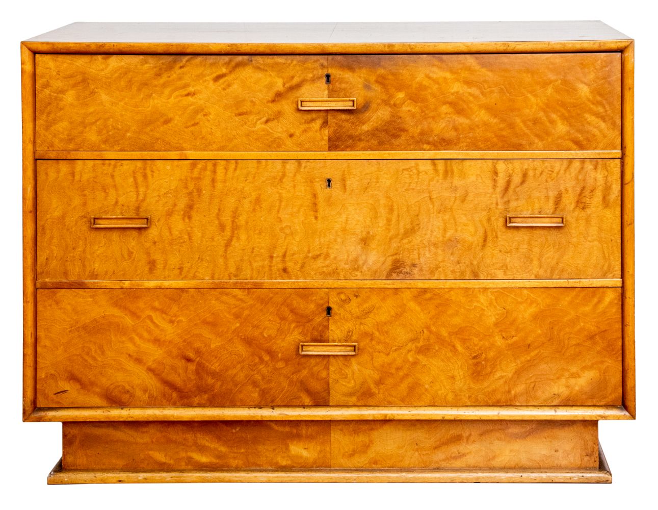 ART DECO SCANDINAVIAN BIRCH CHEST