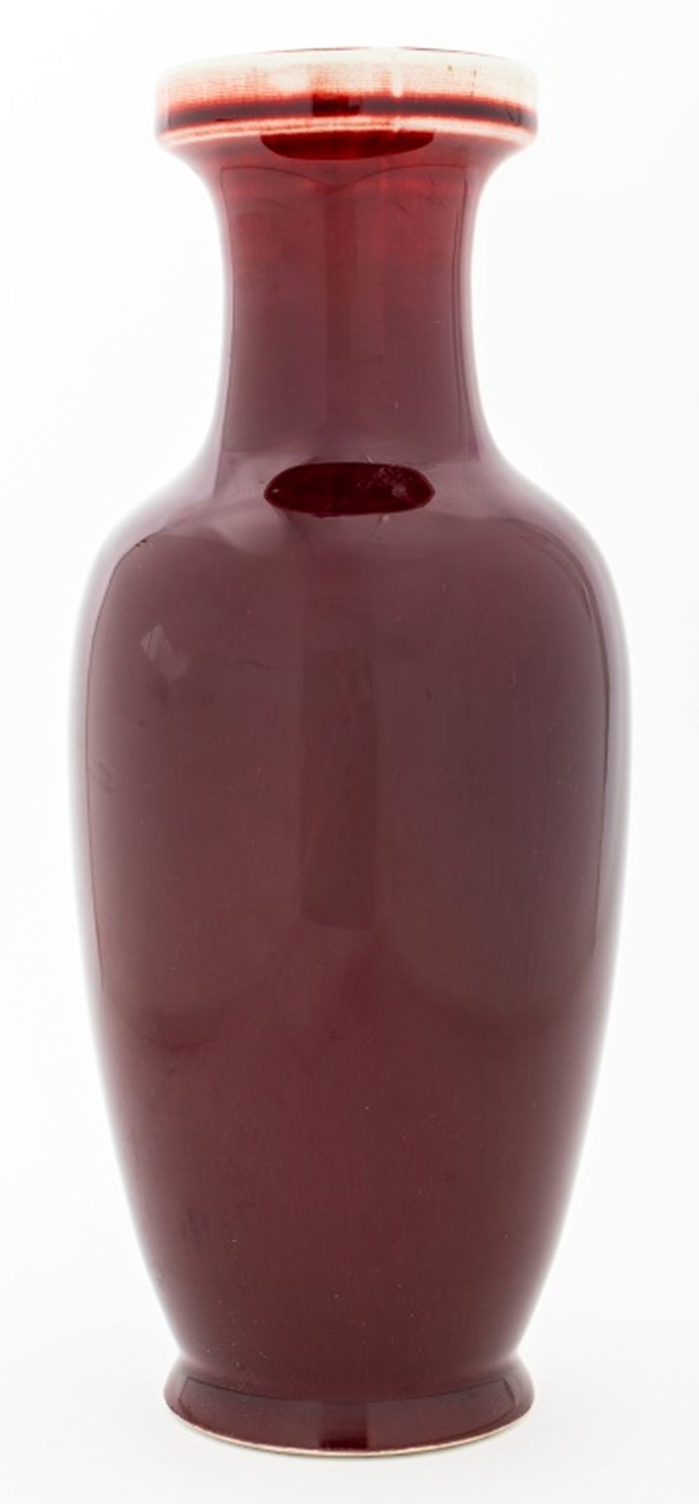 CHINESE OXBLOOD GLAZED PORCELAIN