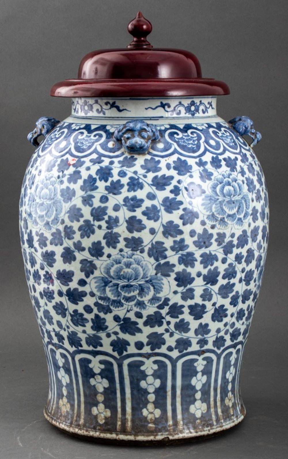 CHINESE BLUE & WHITE GINGER JAR, LIKELY