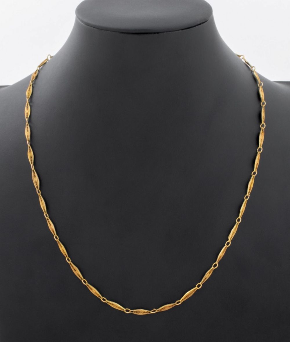 10K YELLOW GOLD OPENWORK NECKLACE 3ce787