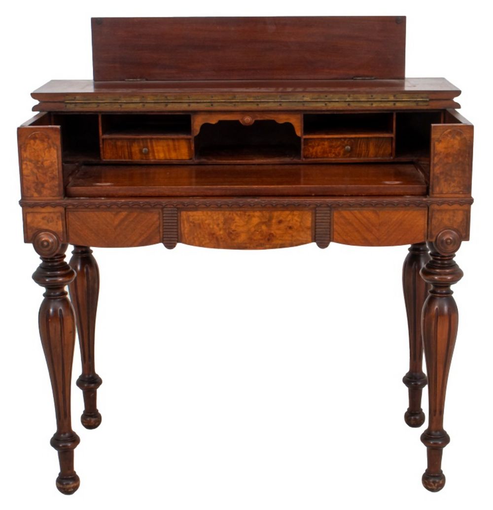 VICTORIAN MAHOGANY SPINET DESK,