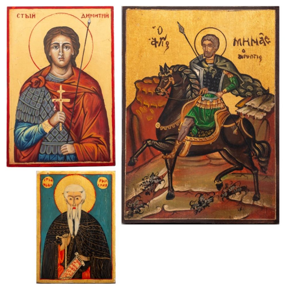GREEK AND RUSSIAN STYLE ICONS,