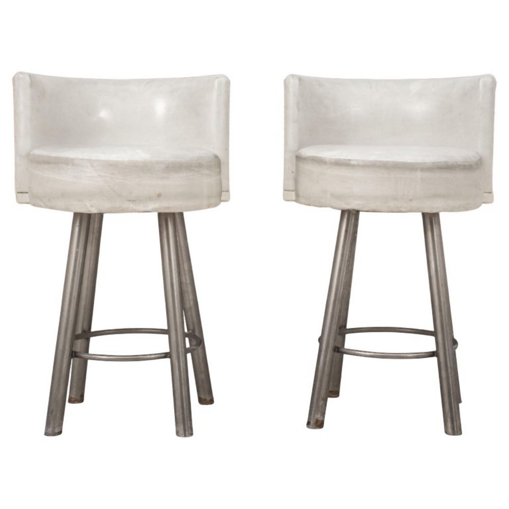 MID-CENTURY MODERN STYLE STOOLS,