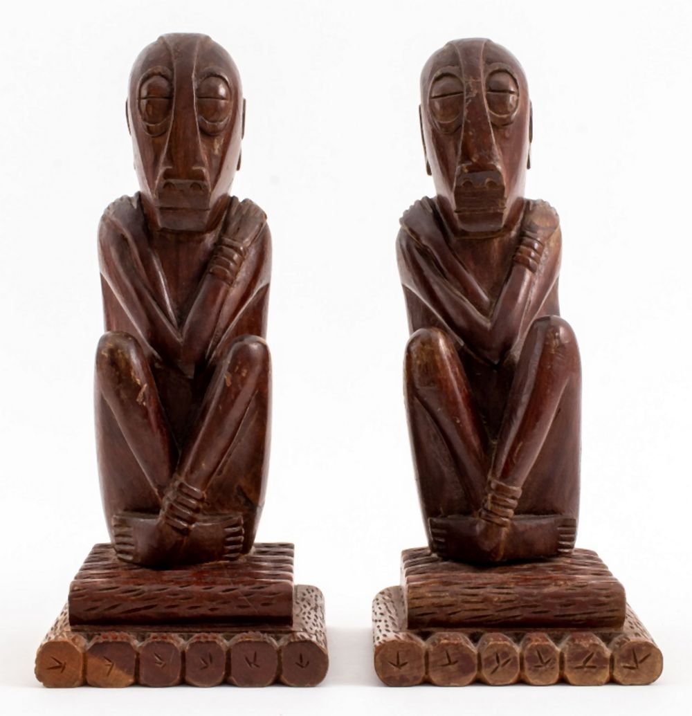 LATIN AMERICAN CARVED WOOD SCULPTURES,