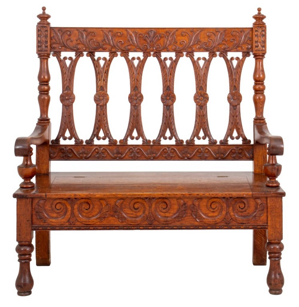 RENAISSANCE STYLE HALL BENCH OR 3ce965