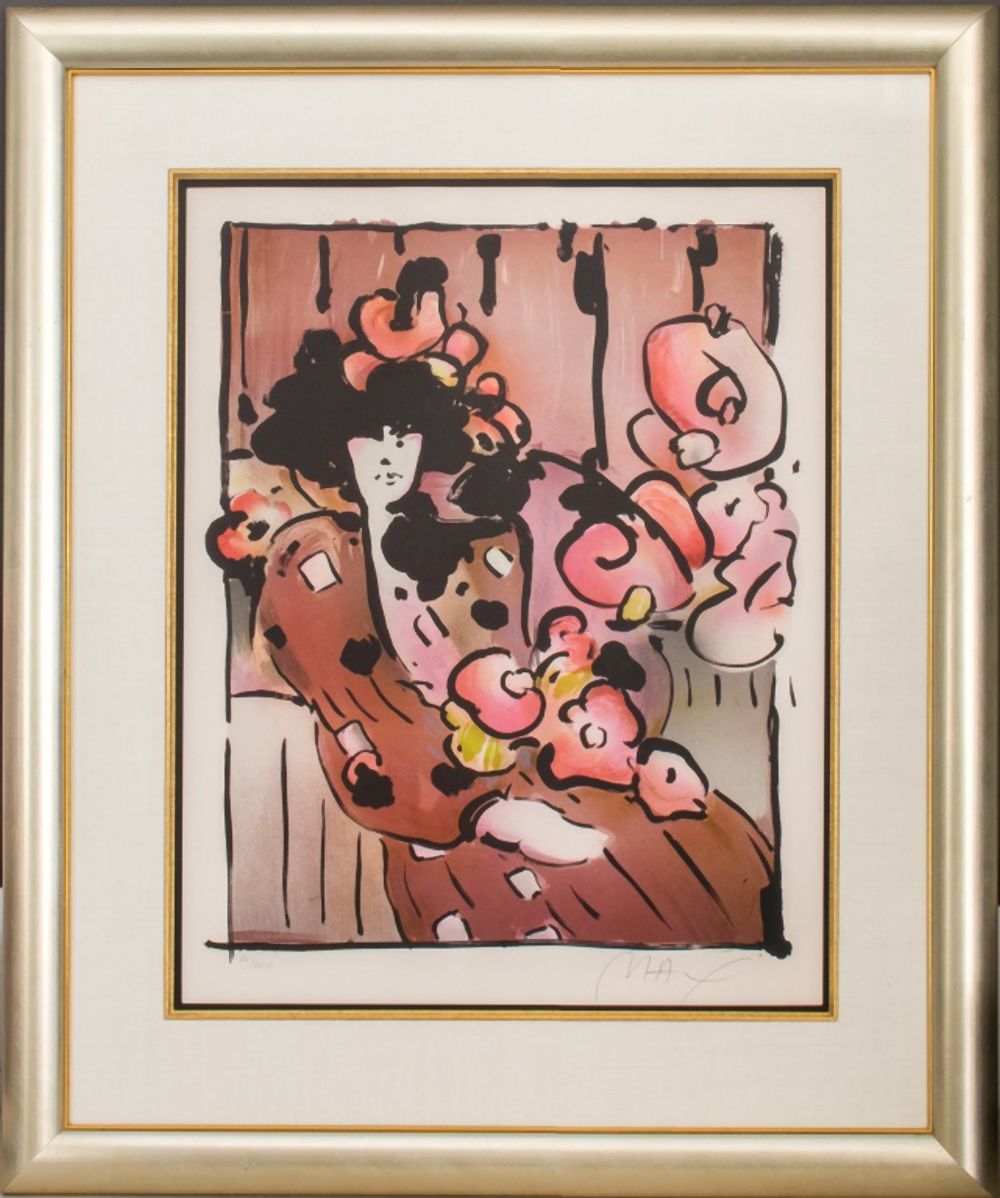 PETER MAX BROWN LADY LITHOGRAPH 3ce981