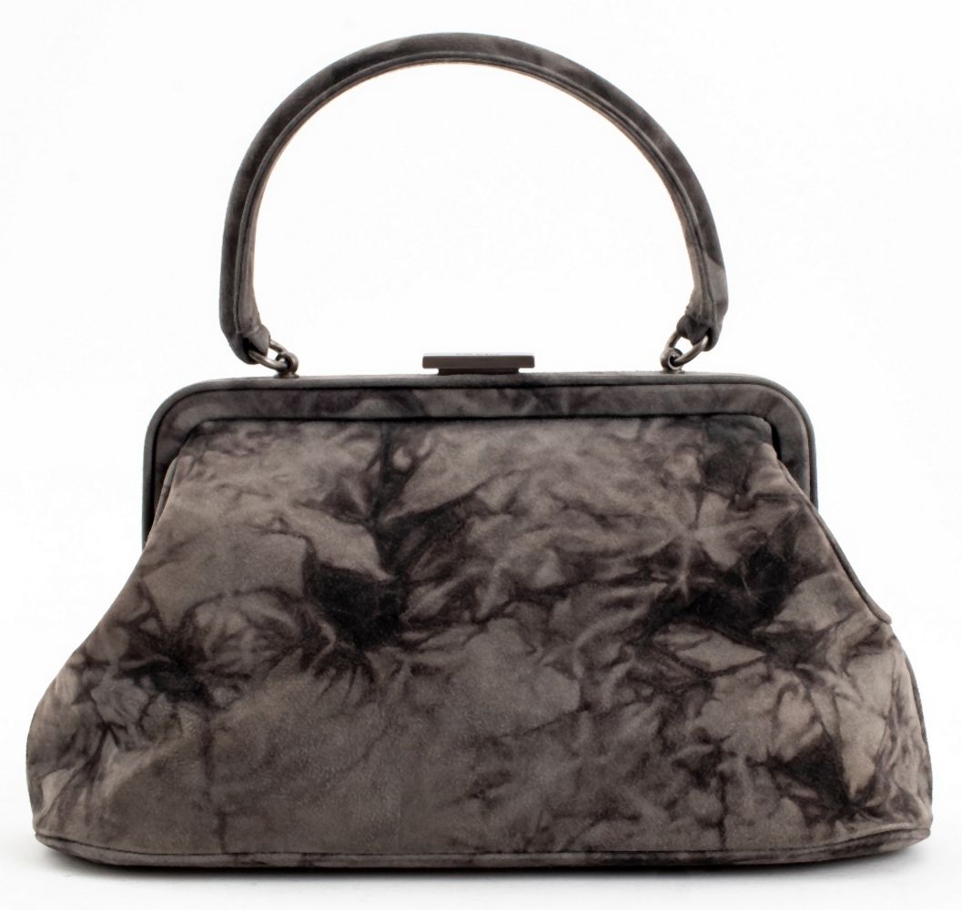 PRADA TIE DYE GRAY SUEDE HANDBAG 3ce99c