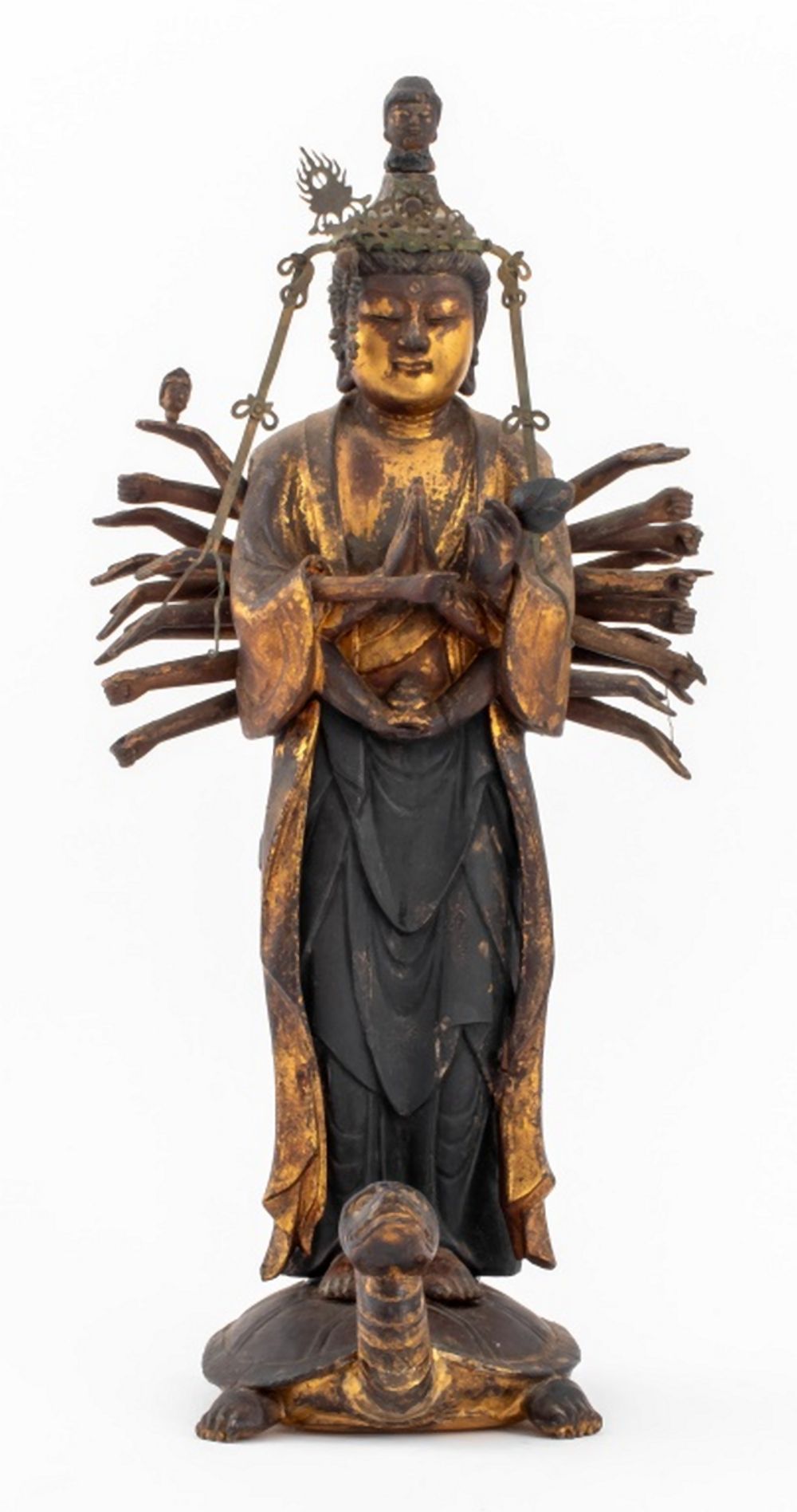 CHINESE GILTWOOD AVALOKITESHVARA