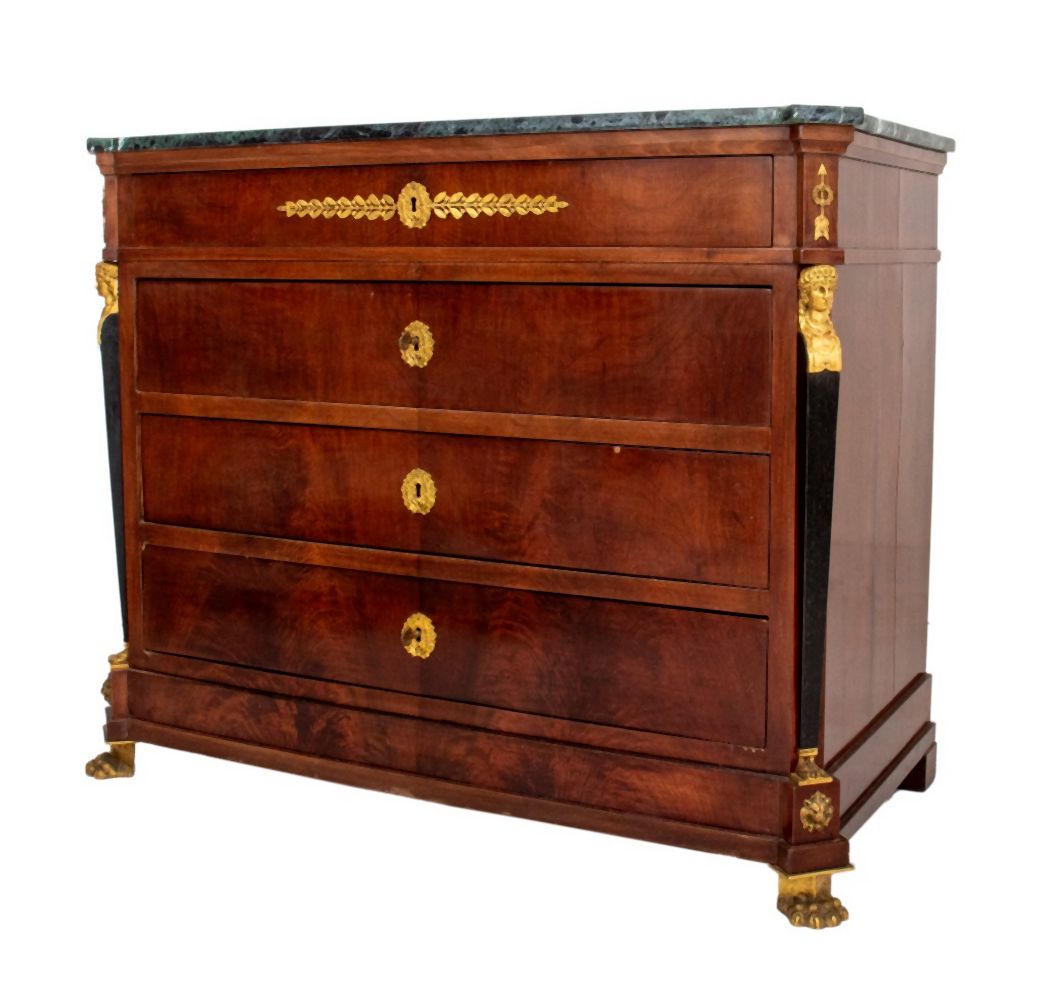 EMPIRE REVIVAL ORMOLU MOUNTED MAHOGANY 3cea39