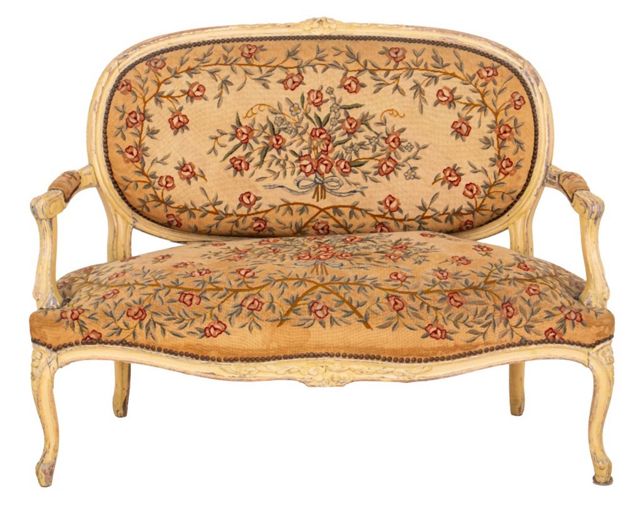 LOUIS XV REVIVAL PALE YELLOW DECORATED 3cea64