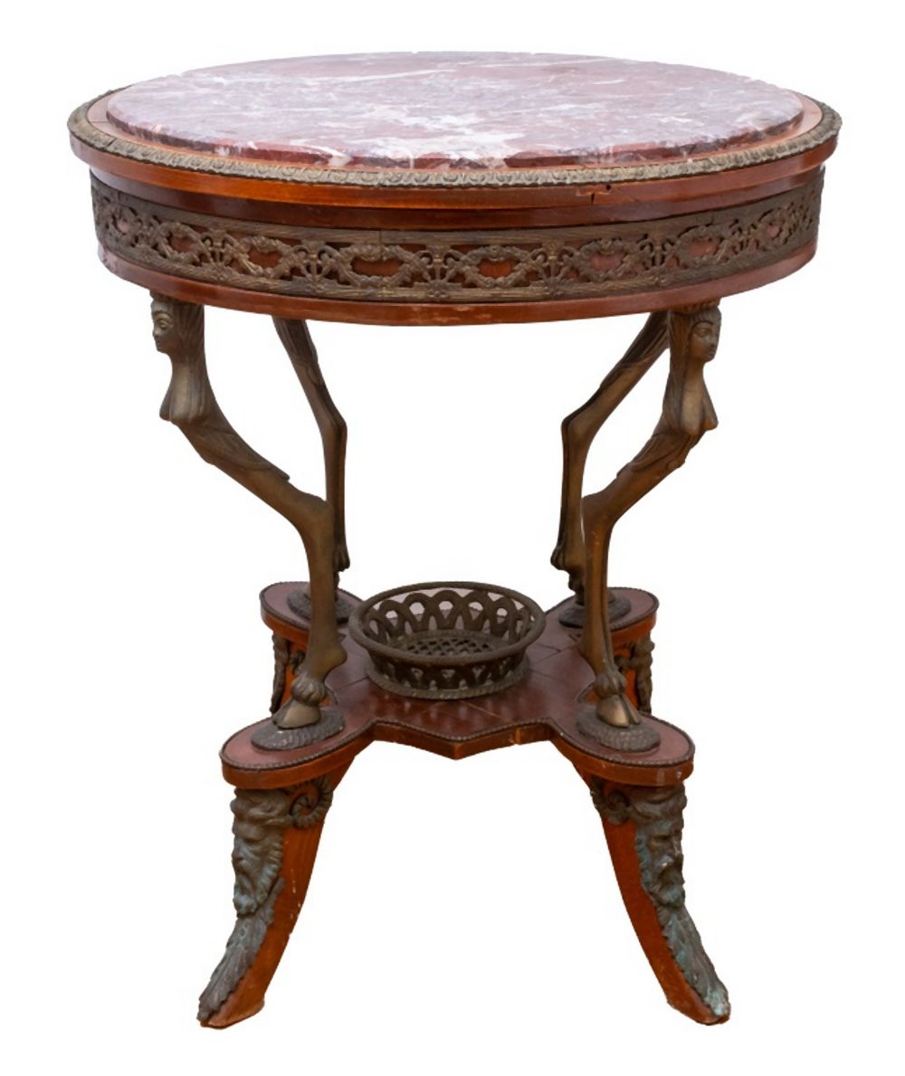 ITALIAN NEOCLASSICAL STYLE MARBLE TOP