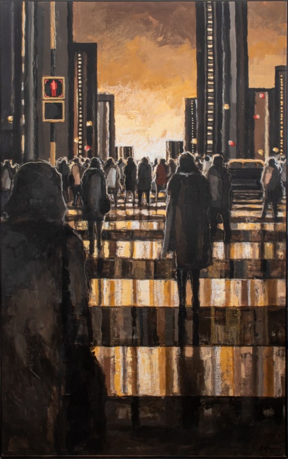 KARIN GODNIC STREET SCENE ACRYLIC ON