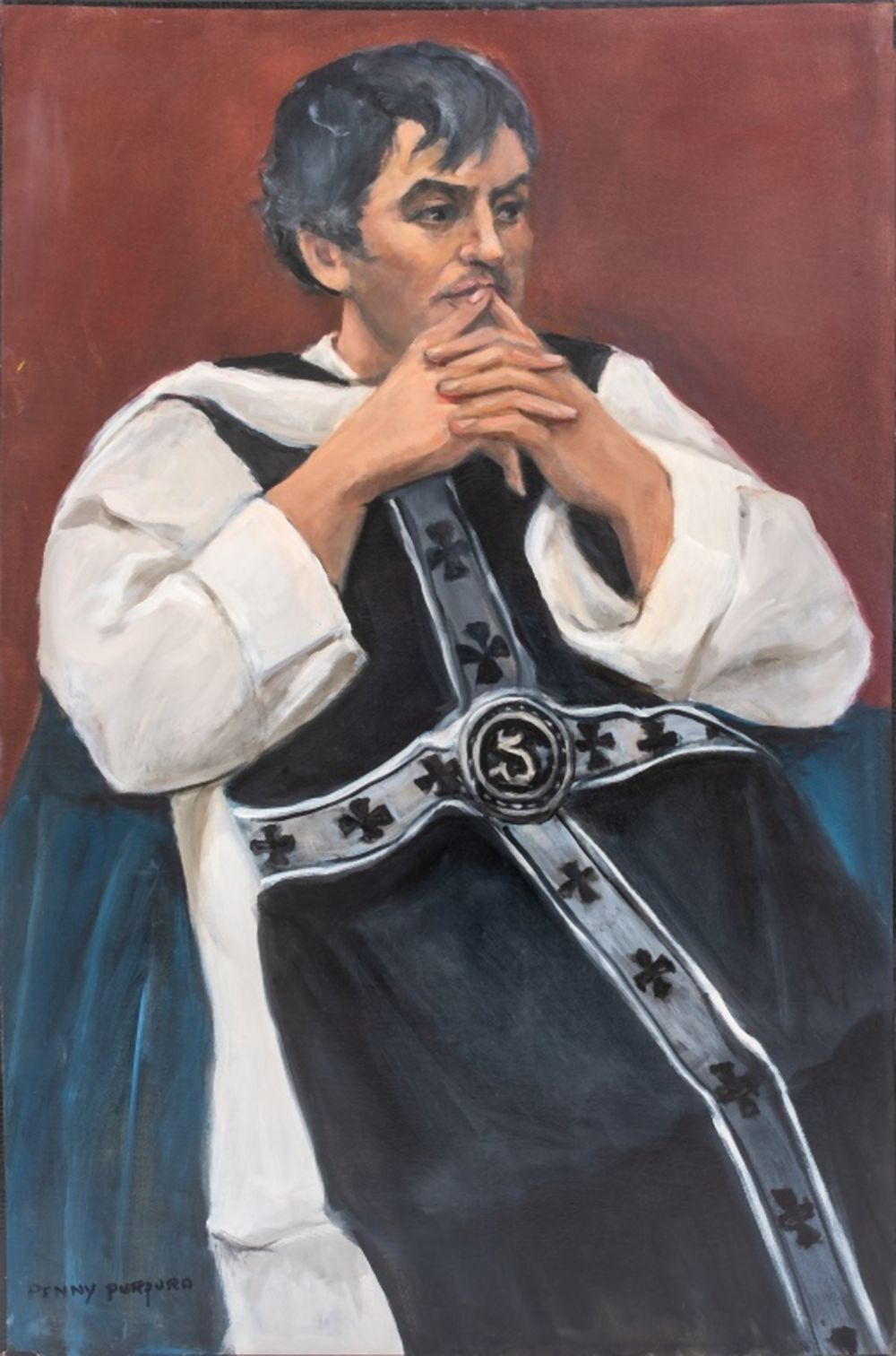 PENNY PURPURA PRIEST PORTRAIT OIL