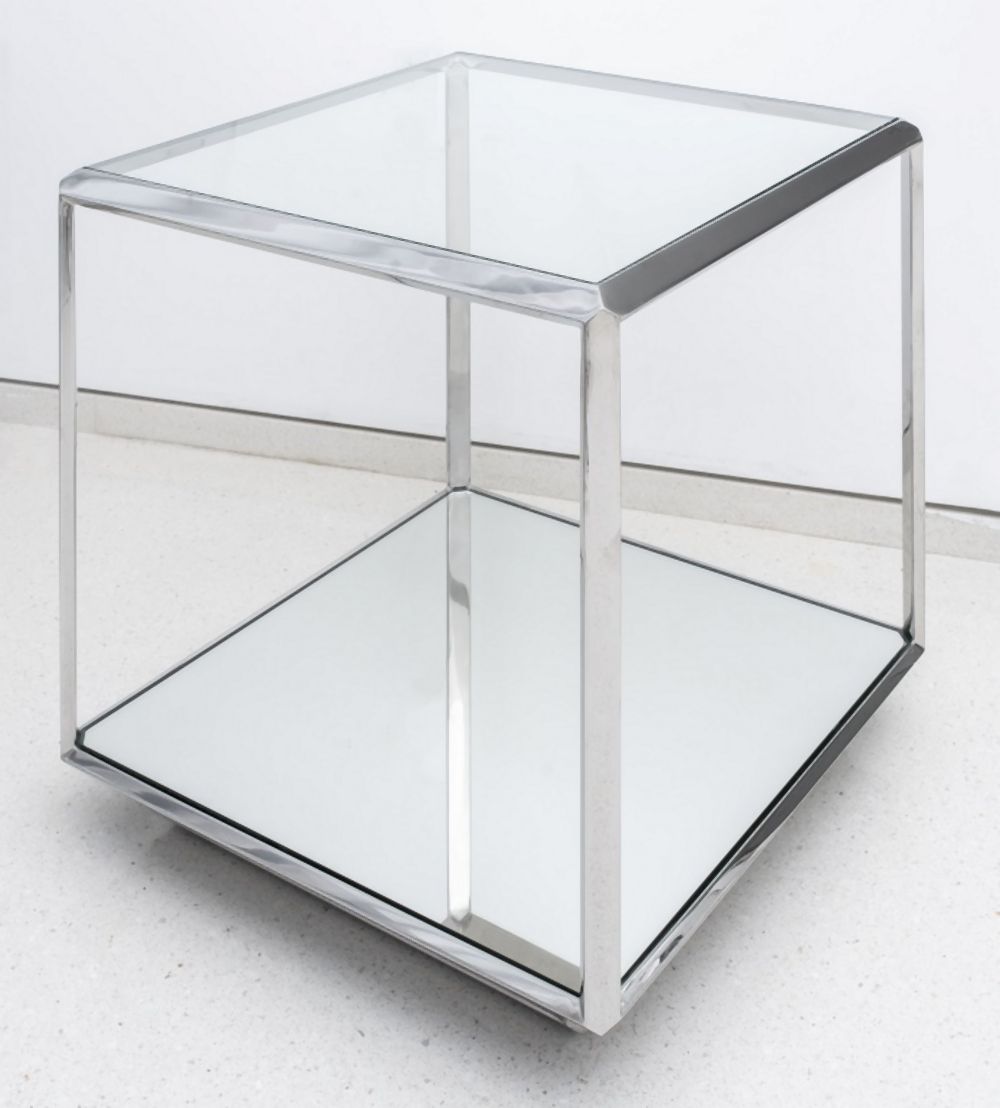 MODERN MINIMALIST CUBE CHROMED