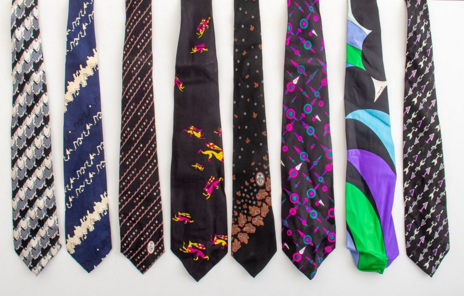 EMILIO PUCCI SILK TIES 8 Eight 3ceba1