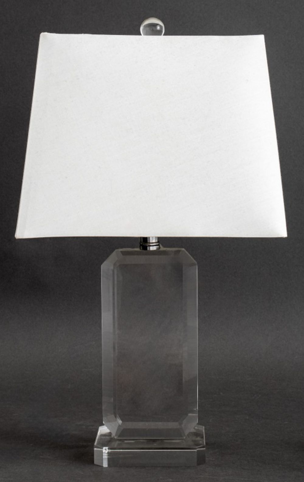 EMERALD-CUT GLASS TABLE LAMP Glass
