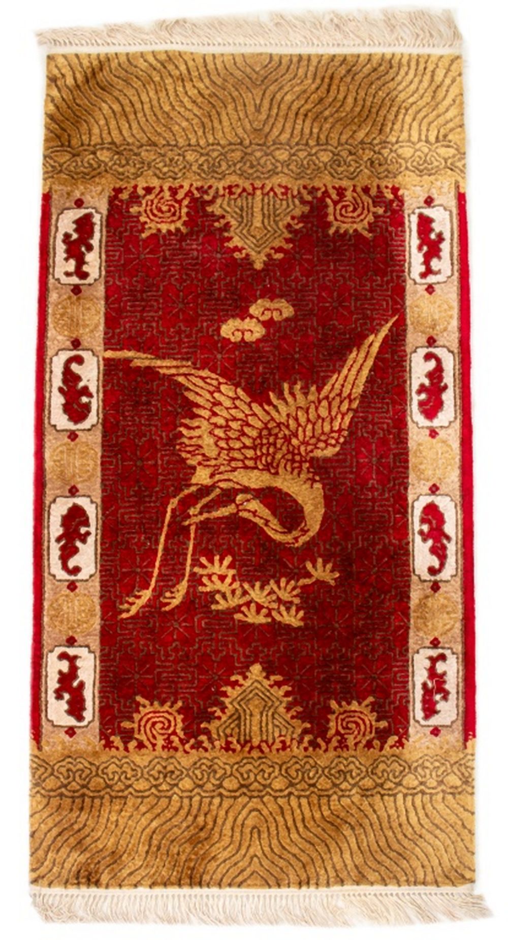 CHINESE RED CRANE RUG 4 2 X 3cec59