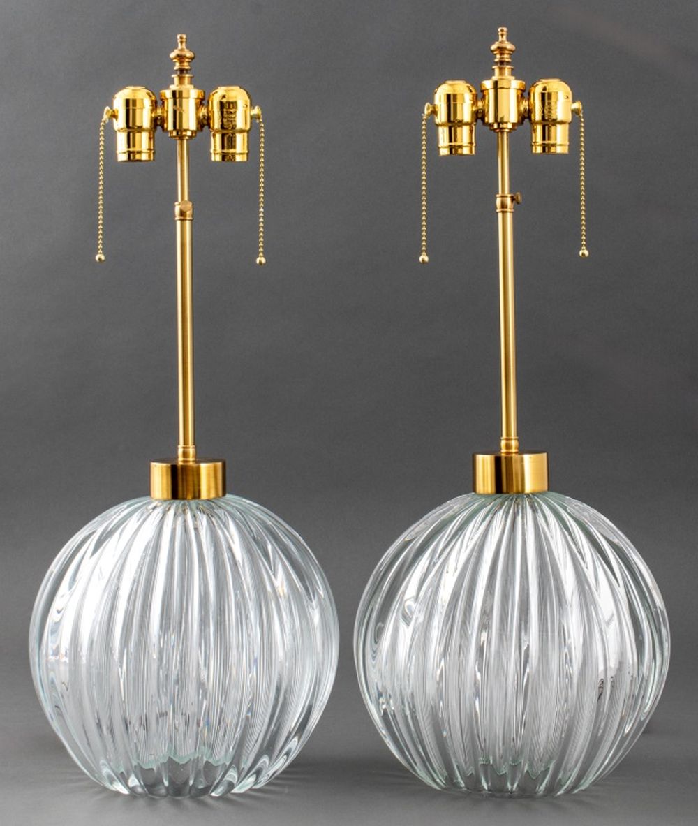 MID-CENTURY MODERN GLASS & BRASS