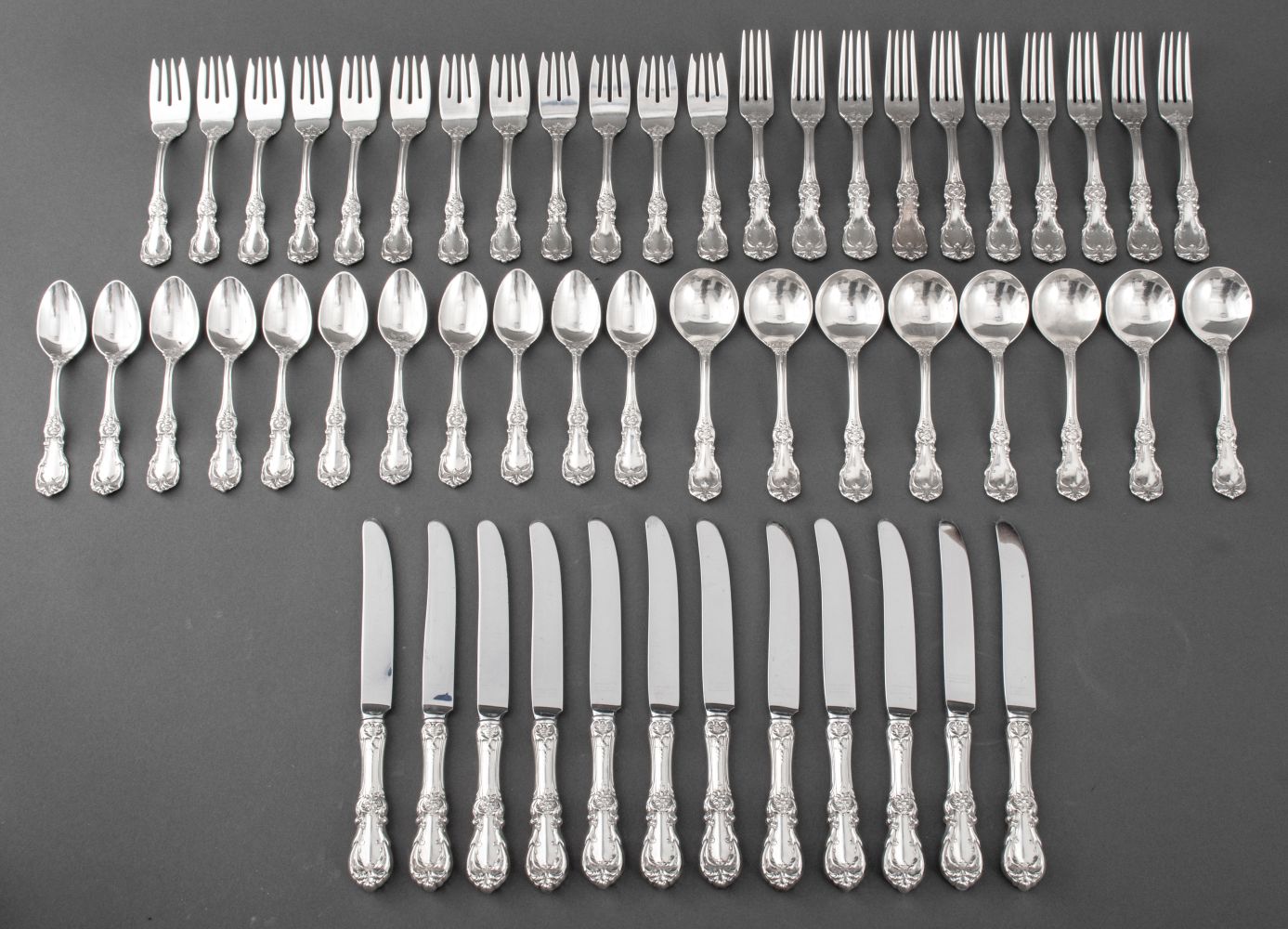 REED & BARTON BURGUNDY STERLING FLATWARE