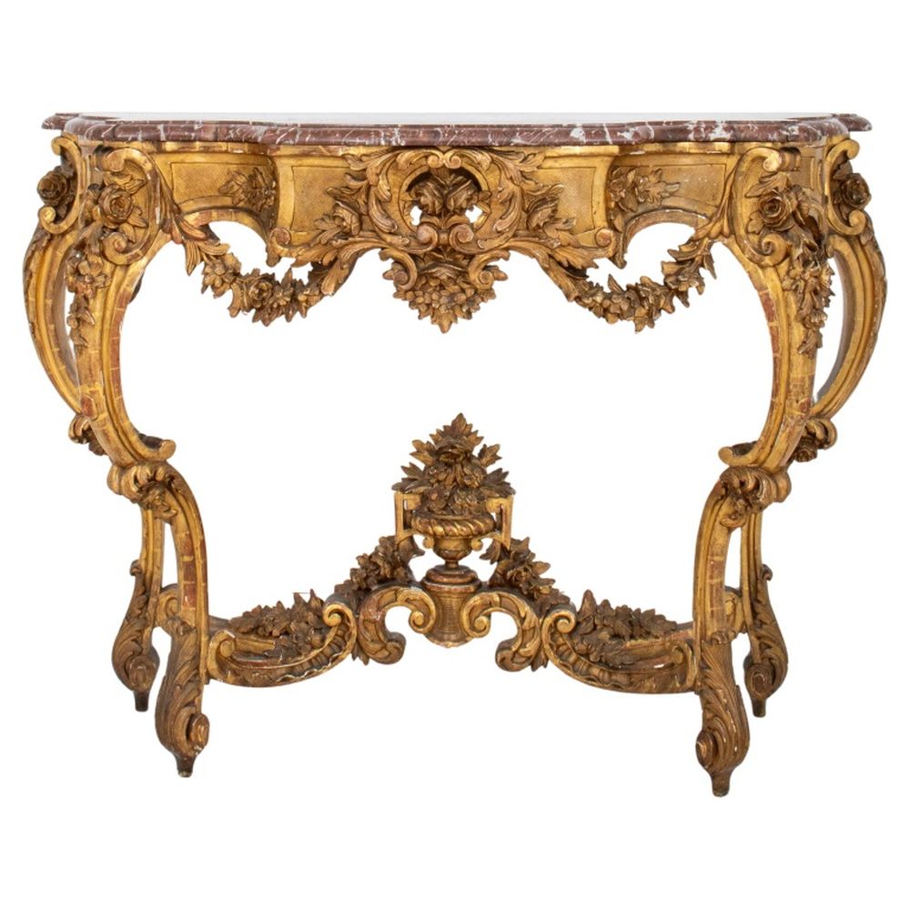 FRENCH LOUIS XV STYLE GILTWOOD CONSOLE