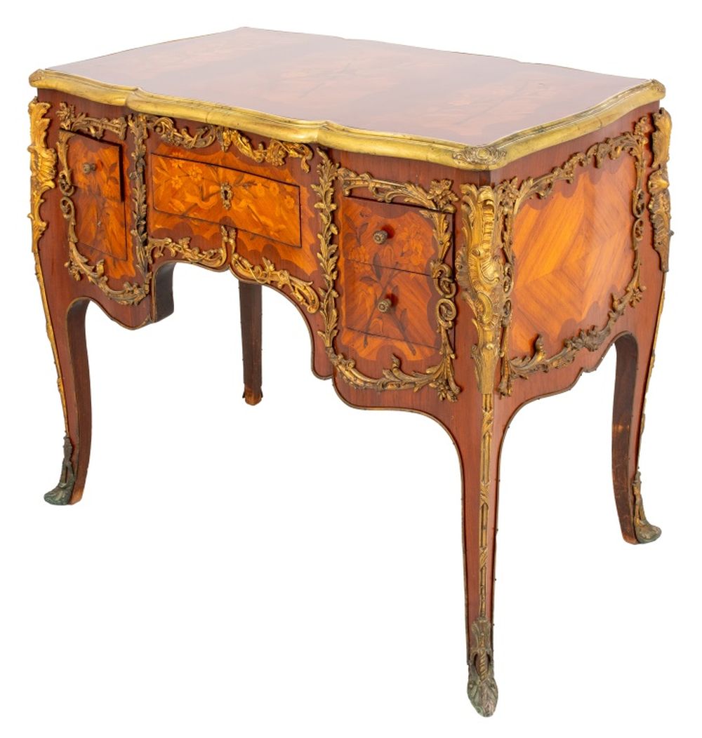 LOUIS XV STYLE ORMOLU AND KINGWOOD BUREAU