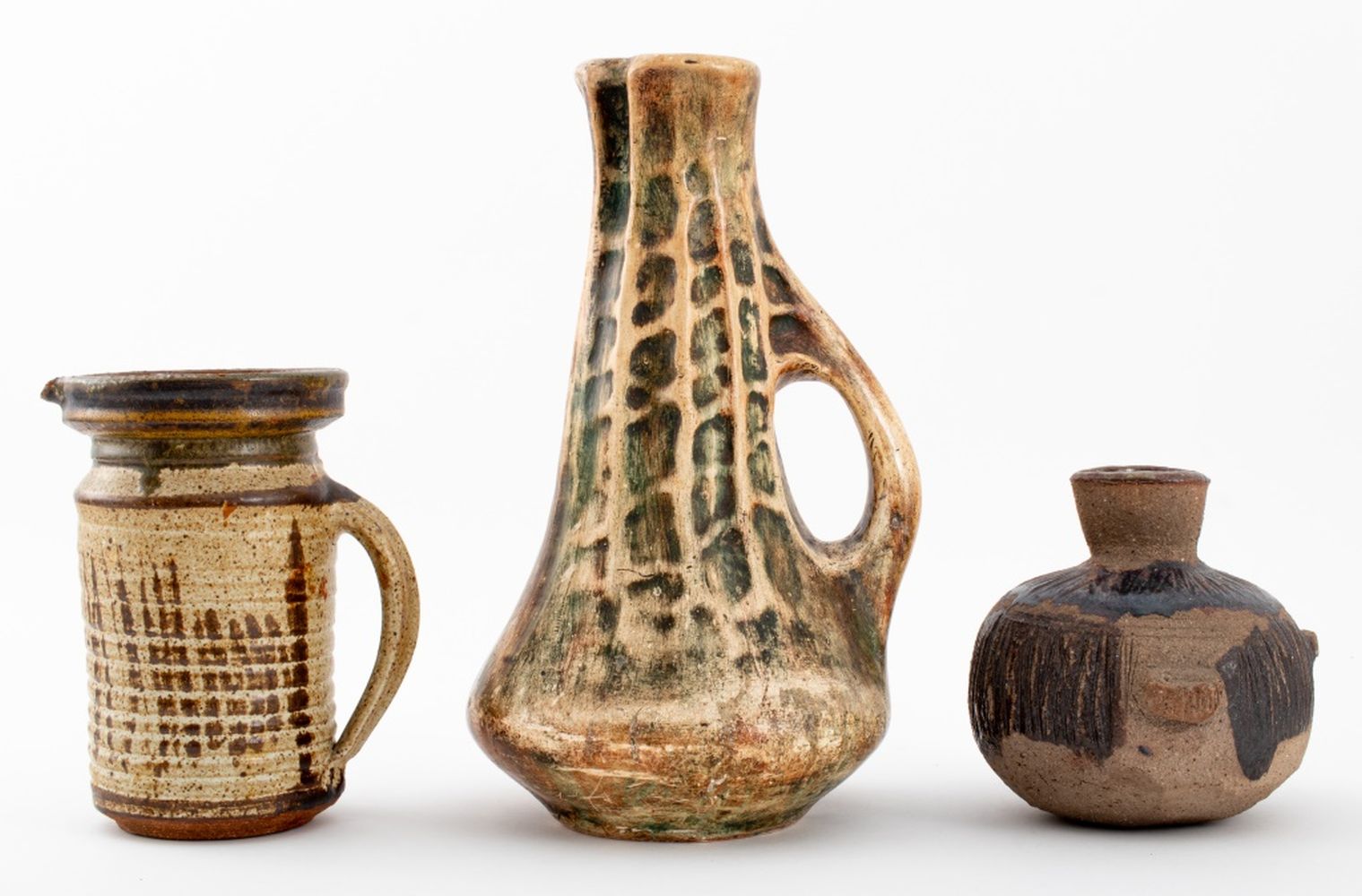 STUDIO ART POTTERY PITCHERS 3 3ced92