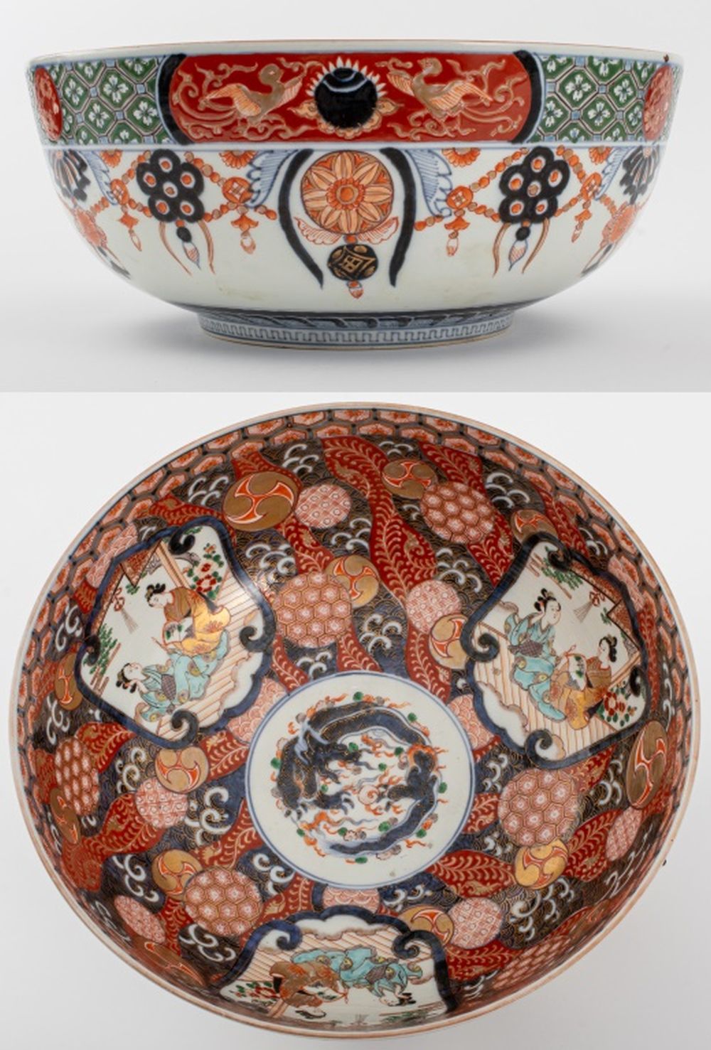 JAPANESE IMARI PORCELAIN CENTERPIECE 3cede1