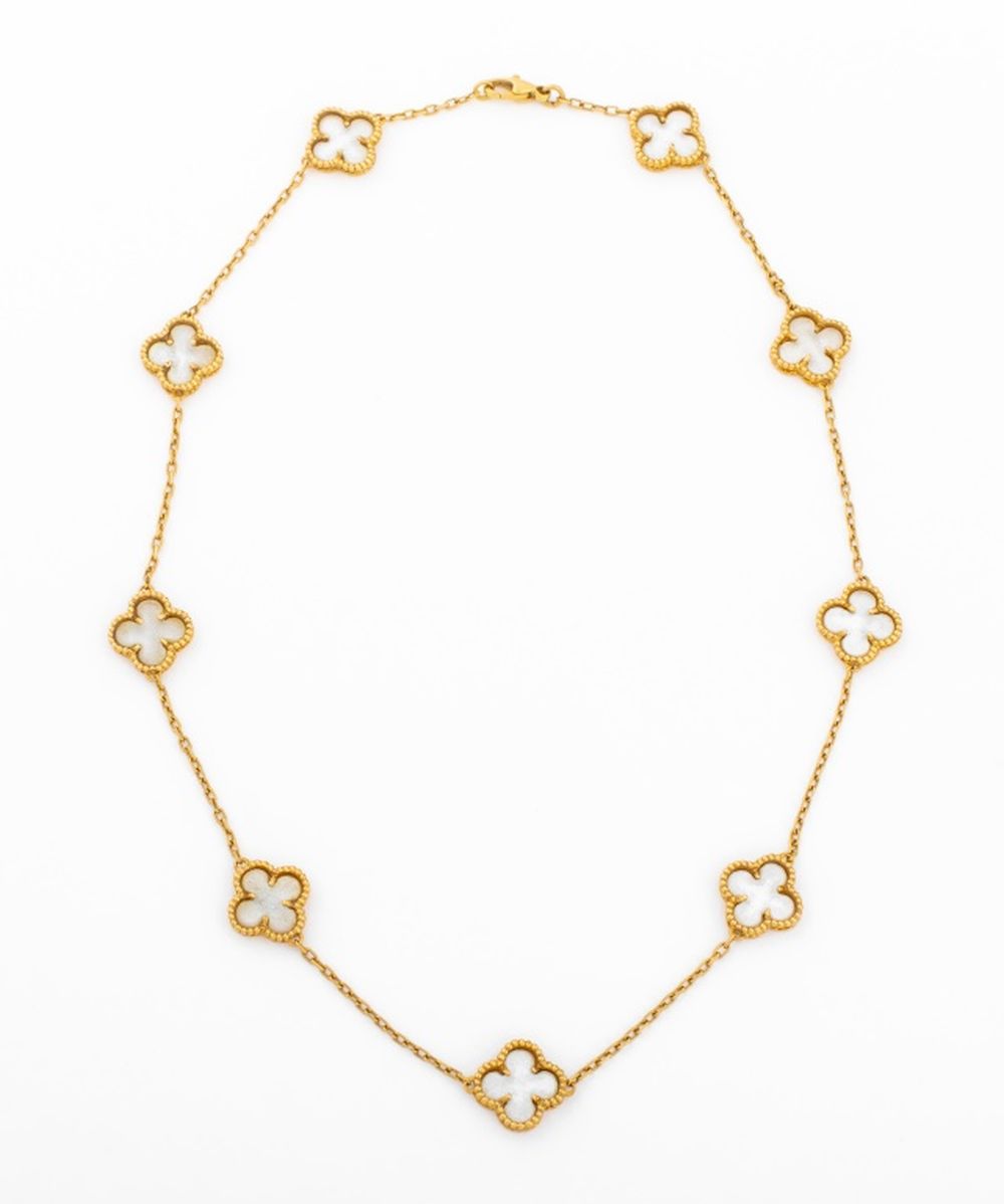 18K YELLOW GOLD MOP ALHAMBRA STYLE