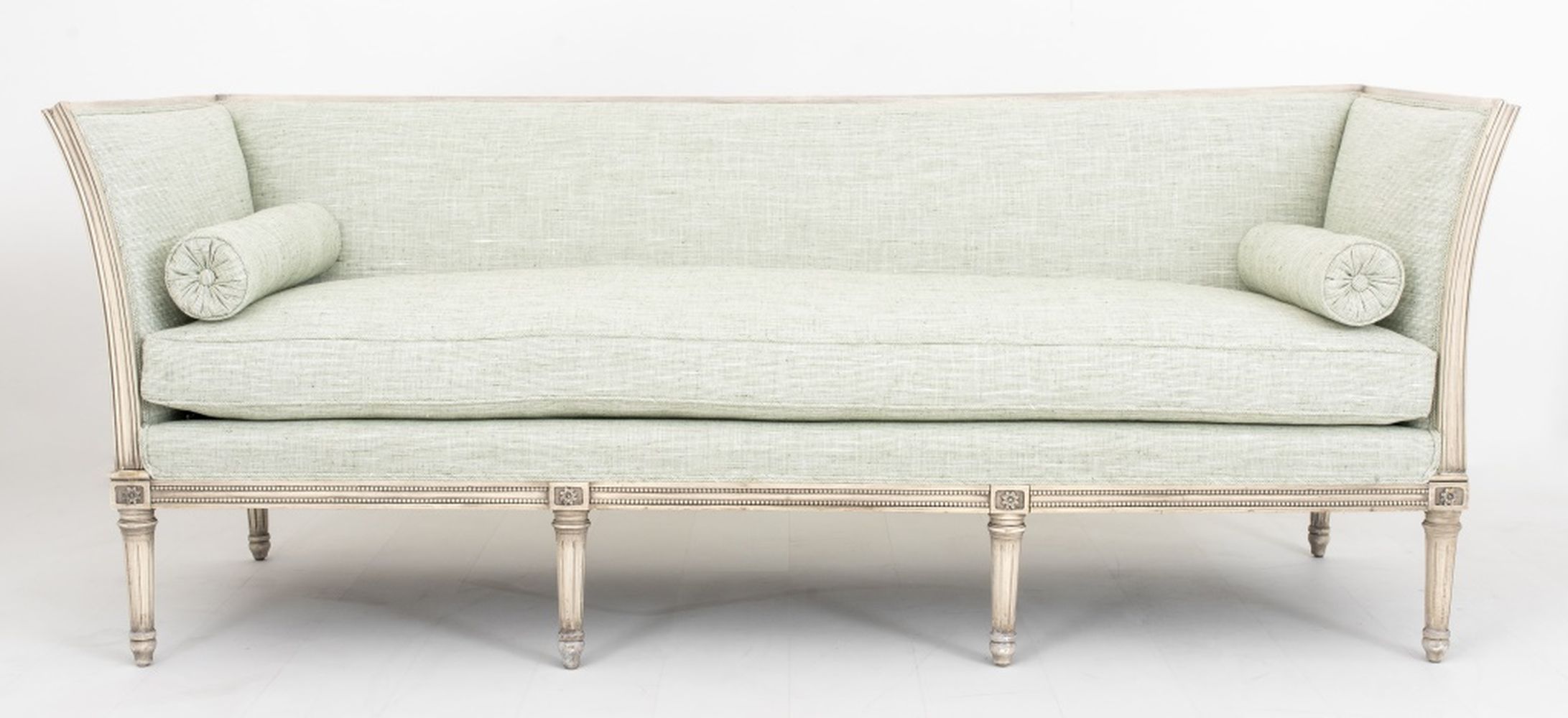 FRENCH DIRECTOIRE STYLE UPHOLSTERED