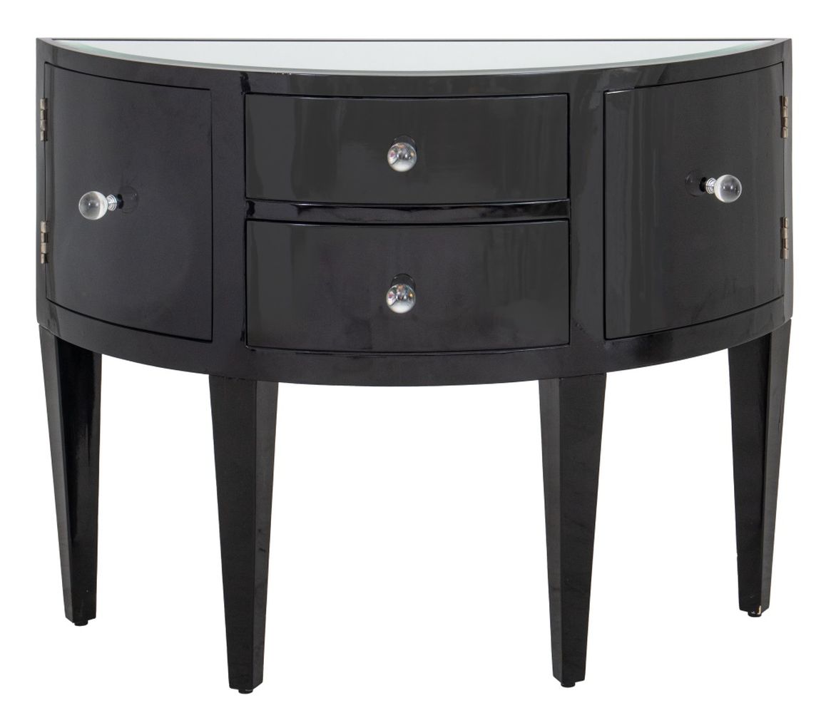 ART DECO STYLE BLACK LACQUERED