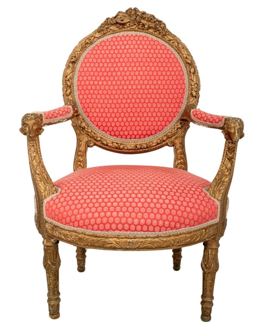 LOUIS XVI REVIVAL GILTWOOD FAUTEUIL 3cee70