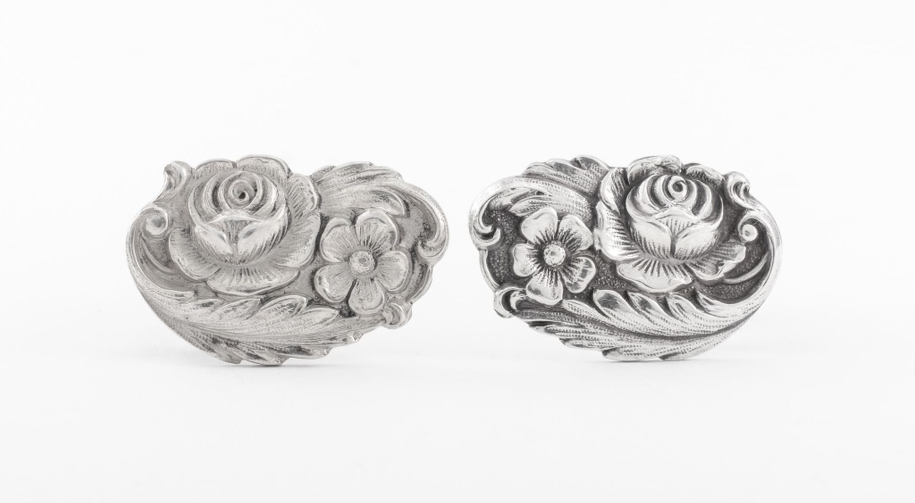 S. KIRK & SON SILVER FLORAL CLIP EARRINGS