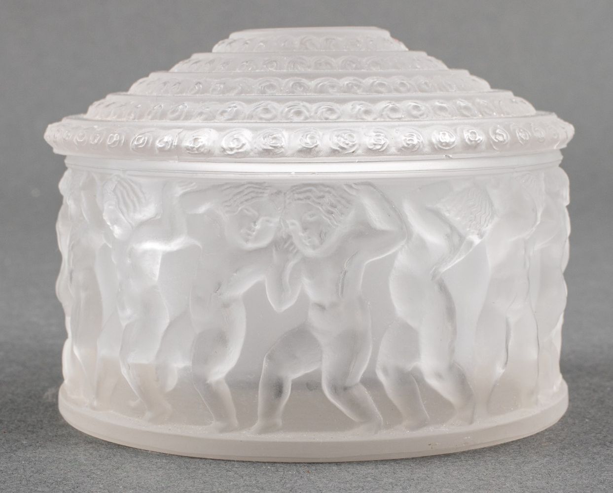 LALIQUE ENFANTS CRYSTAL COVERED TRINKET