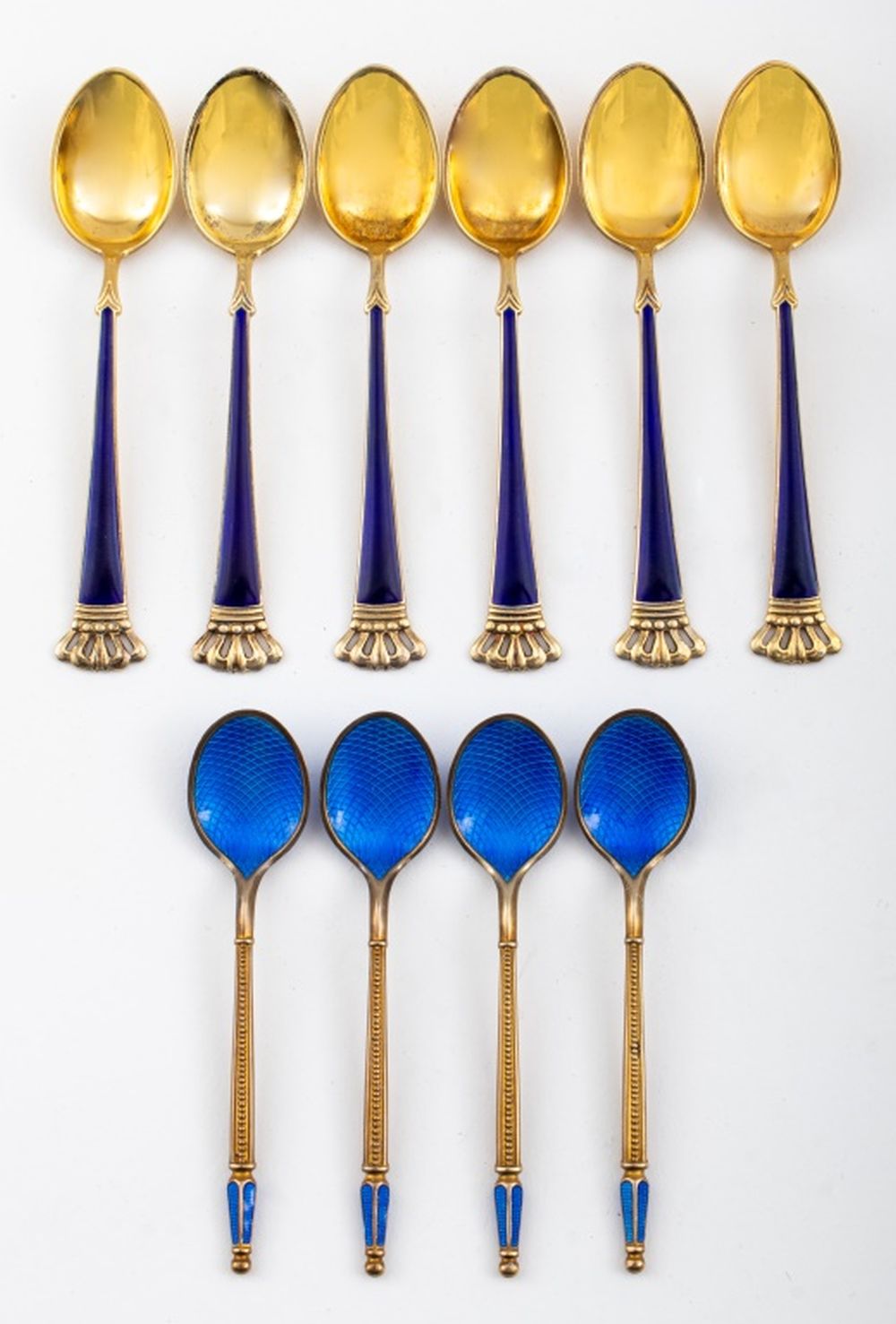 DANISH SILVER GILT BLUE ENAMEL 3cef0a