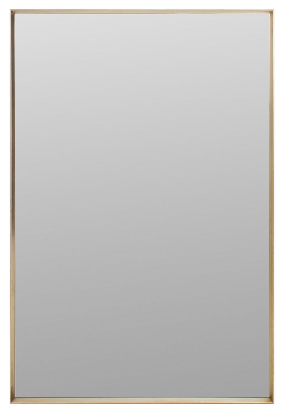 POSTMODERN BRUSHED GILT METAL MIRROR