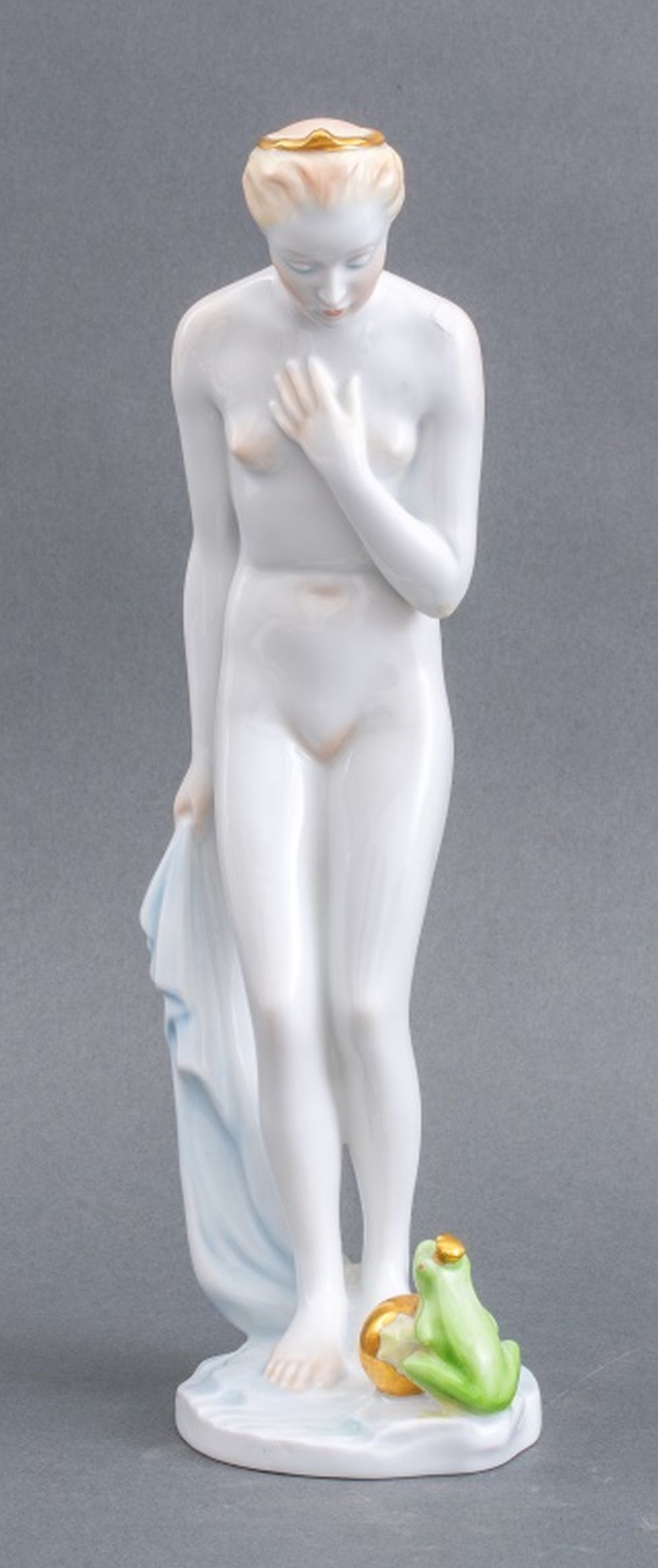 HEREND NUDE FROG PRINCESS PORCELAIN