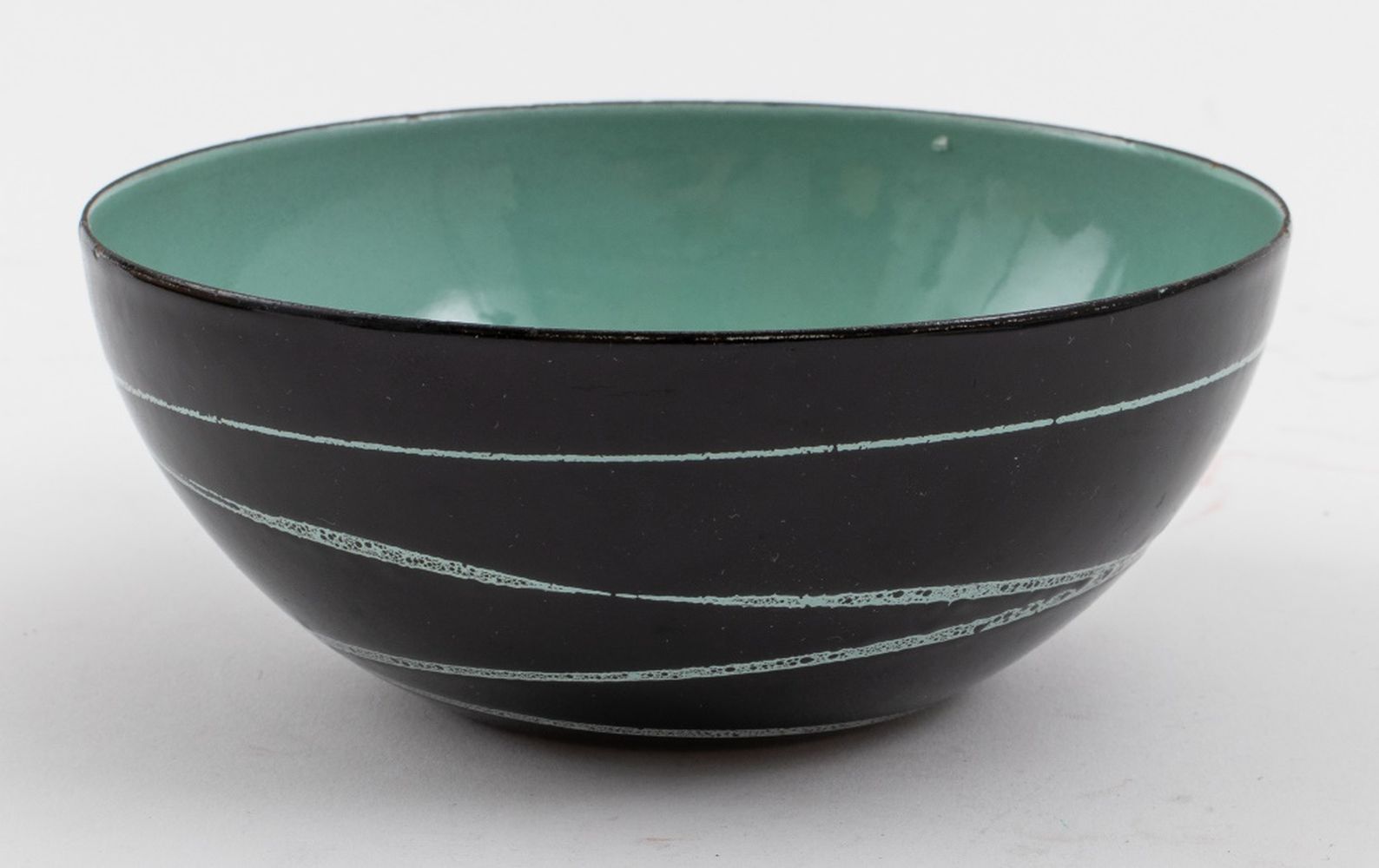 MODERNIST ENAMEL MINT GREEN BLACK 3cefae