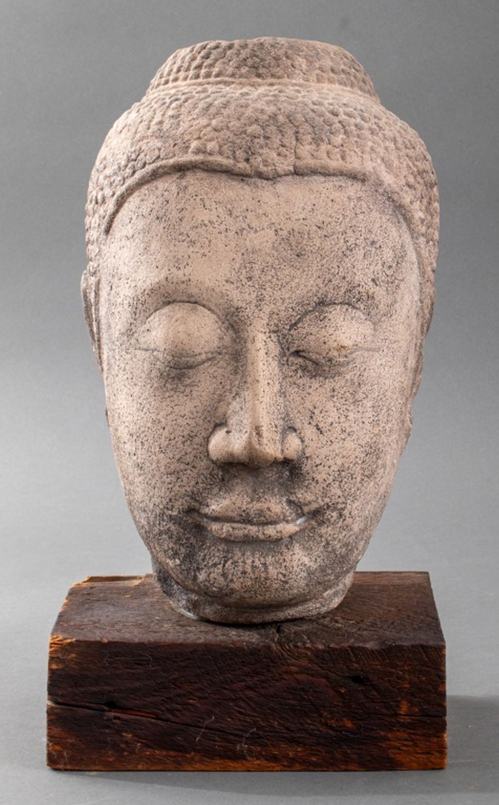 ASIAN CARVED COMPOSITE STONE BUDDHA 3cf03f